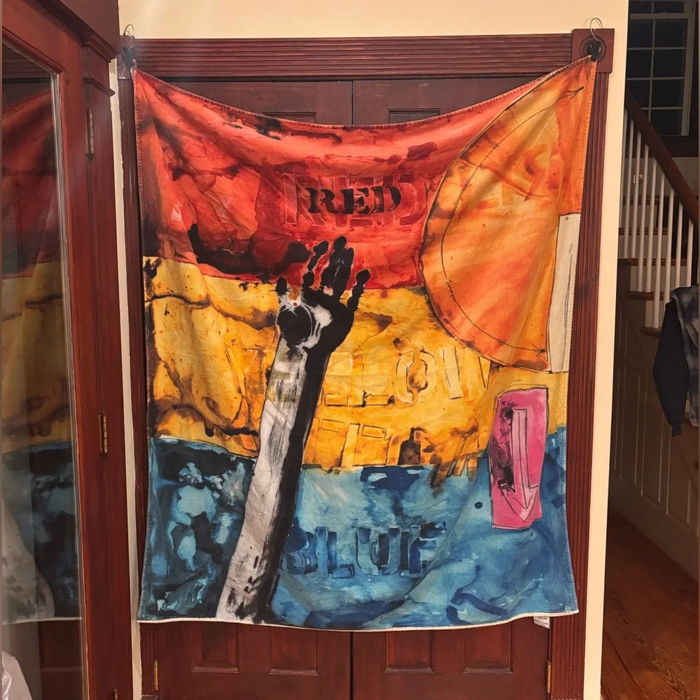 Jasper Johns 2011 extra large “Whatever” towel amazing art work